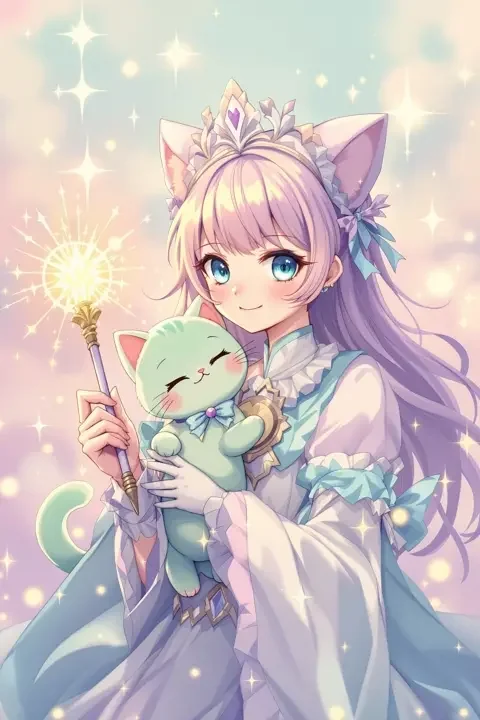 魔法少女与薄荷猫 高清动漫封面